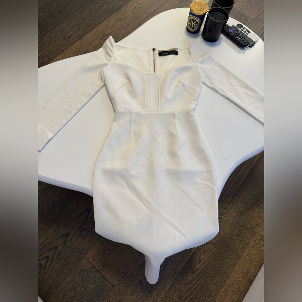 Roland Mouret Ivory Midi Dress - Picture 2 of 10